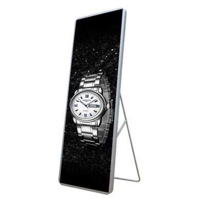 China Shopping mall P2 p2.5 p3 indoor ultra thin advertising video display led poster stand for restaurant for sale