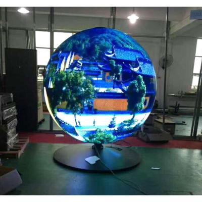 China Museum/stadium/airport/railway station/summit OEM P3 P2 custom ball module soft display sphere led screen for shopping mall for sale