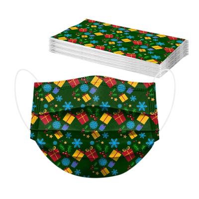 China Breathable 2021 Christmas Person Wrapped Facemask Nonwoven Facemasks for sale