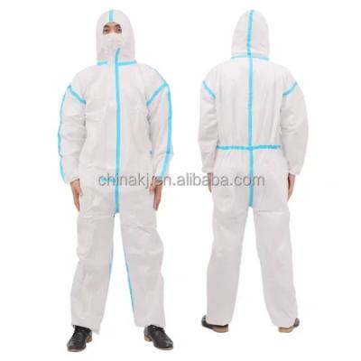 China Good Quality PP Disposable Protective Suit Coverall Clothing With PP/PP+PE for sale