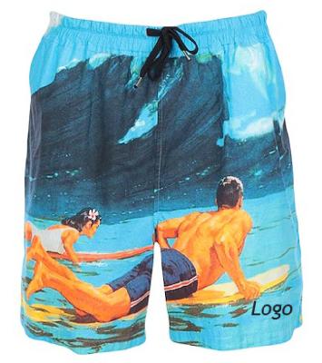 China 2022 Sublimation OEM Design Light Weight Full Breathable With Drawstring Beach Shorts With Pockets Logo Swimming Shorts Custom Made Breathable for sale