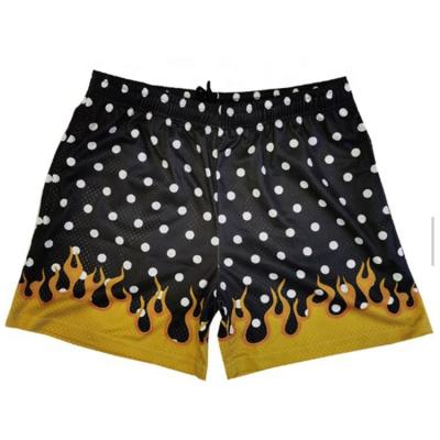 China New Arrival Anti-Wrinkle All Over Fire Pattern Vintage Mens Printed Shorts Shaping Shorts for sale