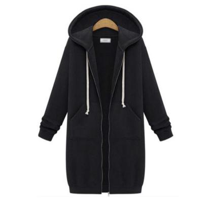 China Wholesale Custom Sweater Hooded Sweatshirt Warm And Windproof Breathable Women Long Zipper Pullover for sale