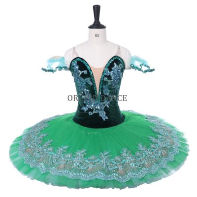 China Dress up new next high quality custom made green ballet tutus ballet costume tutu for sale