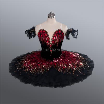 China Professional Adult Performance Wear Elegent Black Swan Classical Ballet Tutu for sale