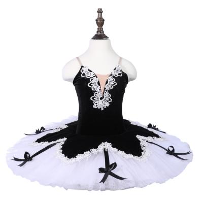 China Professional High Quality Custom Made Girls Kids Girls Size Swan Lake Ballet Black White Tutus for sale