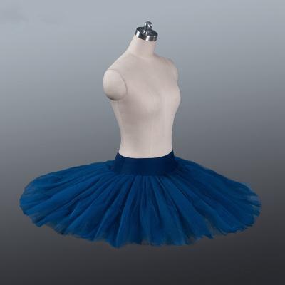 China High Quality Professional Ballet Dance Dresses Practice Wear Girls Blue Pancake Tutu for sale