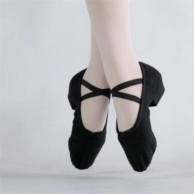 China High Quality Professional Teacher Character Shoes Wholesale Canvas Ballet Dance Canvas for sale