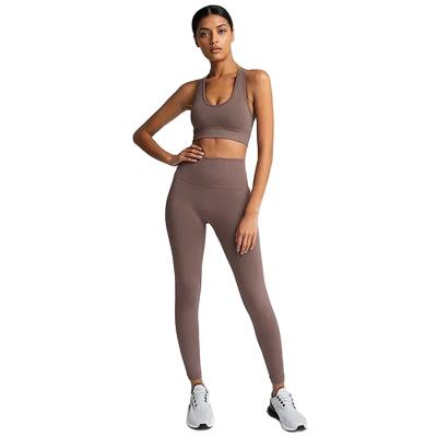 China Activewear Breathable Fitness Sport Suit Yoga 2Pcs Running Set à venda