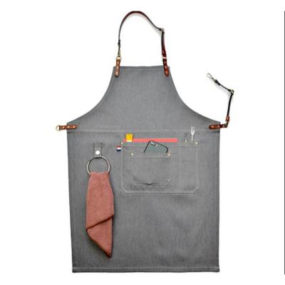 China 2019 New Style Barber Florist Bartender Durable Chef Uniform Workwear Breathable Apron en venta