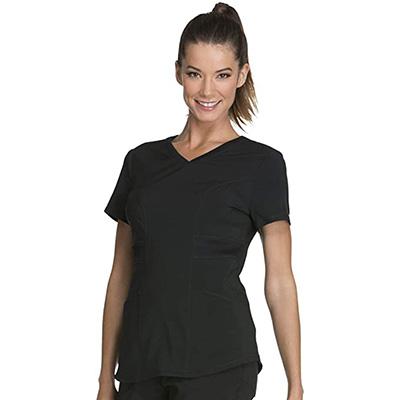 Chine Medical Unform Classic Color Women Scrubs Set V-Neckline Rib-knit Stretch Neckline And Waist Band Insets Spa Tunic à vendre