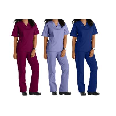 China Unisex Two Piece Scrub Set Medical Scrub Suits Hospital Uniforms Unisex Two Piece Scrub Set Medical Scrub Suits en venta