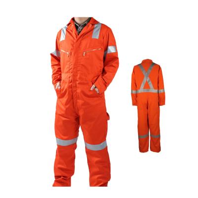 China Safety Blue Multi Function Reflective Pavement Cotton Coverall Twill Protective Workwear for sale