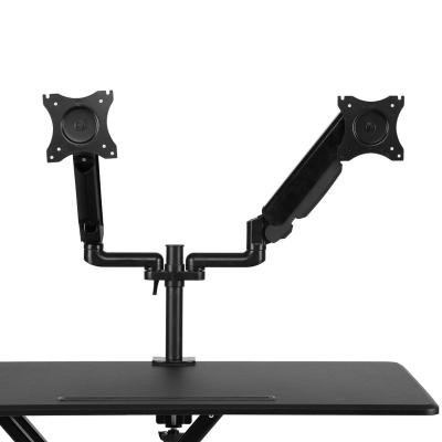 China Adjustable - ERGOR Dual Monitor Mount Arm VESA Bracket - Desktop Home Full Mount Motion for Dual 13-32 inch Computer Screen for sale