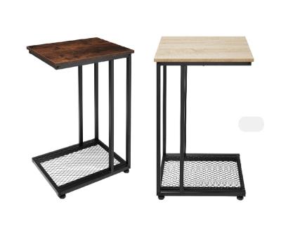 China (Other) Industrial Wood Adjustable Sofa Couch Side Laptop Table from ERGOR for Small Space with Mesh Shelf for sale