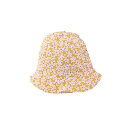 China Children's pure cotton baby bucket hat INS picture floral double-sided baby bucket hats small bucket hat for sale