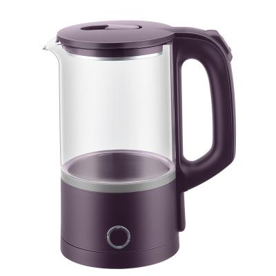 China 360 Degree Small Kitchen Appliances 1.5L Small Electric Glass Tea Kettle Portable Travel Jug Base Rotation for sale