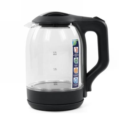 China 360 Degree New Design Kitchen Appliances 1.8L Low Rotation Cordless Fast Boiling Water Glass Kettle for sale