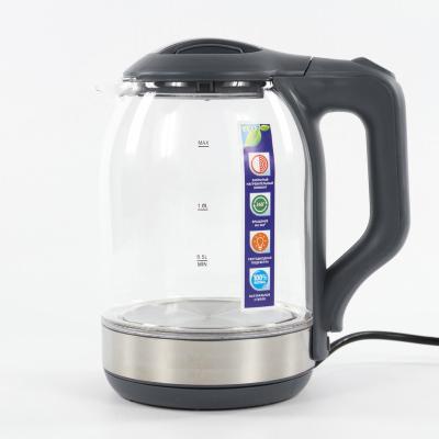 China Hot Sale Family 360 Degree Rotation Bottom OEM ODM Accepted Glass Body Water Hot Electric Tea Kettle for sale