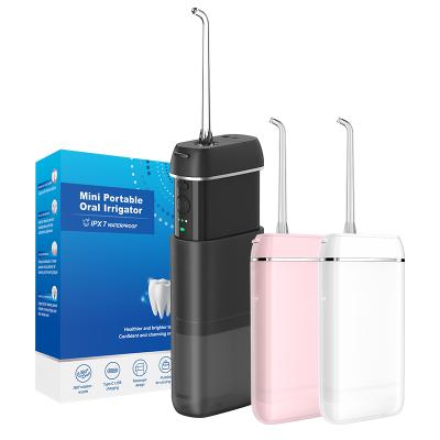 China 360 Rated Nozzle Tooth Remover Mini Teeth Jet Electronic Oral Portable Cordless Dental Irrigator for Water Travel Flosser for Hotel Use for sale