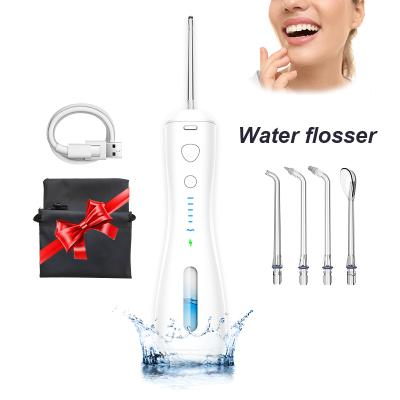 China New Original Variable Nozzle 4 Travel Portable Irrigator With Toothbrush Kit Pulse Powered Water Jet Oral I Dental Flosser for sale