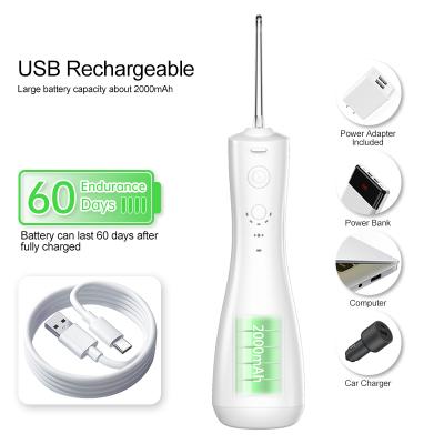 China 4 Variable Electric Flosser Nozzle Variable Electric Flosser Dental Pik Mini Water Flosser Dental Pik Oral Jet Portable Cordless Toothpick Irrigator for sale