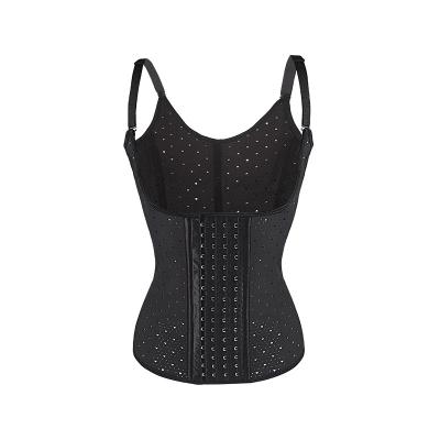 China 9 Bone Love Mesh Latex Antibacterial Body Shaping Vest Tight Bodice Sportswear Waist Support Chest Belt Upper Adjustable Vest for sale