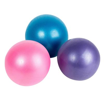 China Straw Soft Pvc Pilates Yoga Aid Ball Round Explosion-proof Massage Yoga Blowing Ball for sale