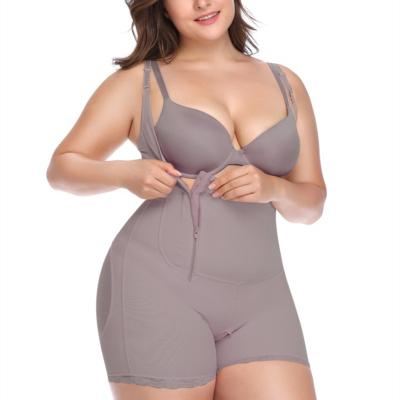 China 2021 Fajas Zipper Jumpsuit Dropshipping Control Shapewear Butt Abdominal Pusher Women High Antibacterial Nude Seamless Waist Plus Size Shapers for sale