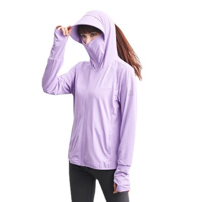 China Ice Silk Summer Women's UV Protection UPF 50+ Outdoor Jacket Skin Hooded Clothing Comfortable For Running, Hiking for sale