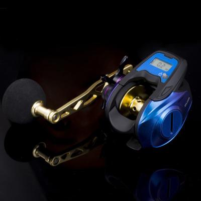 China New Style 5+1BB 6.3:1 Gear Ratio Straight Metal Drum Baitcasting Reel 9kg Max Drag Counter Digital Fishing for sale