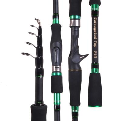 China Super Hard Carbon Freshwater Portable Rig 1.8m 2.1m 2.4m 2.7m Rotating Telescopic Fish Rod With EVA Handle Lure for sale