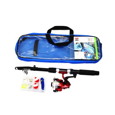 China Carbon Fiberglass Beginner Telescopic Portable Child Fishing Combo Rod And Reel Set With Tackle Accessories for sale