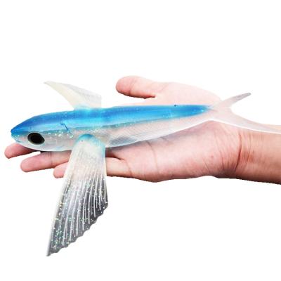 China 6.69in PVC Saltwater Bionic Artificial Floating Boat Fishing Soft Plastic Fly Fish Lure For Tuna for sale