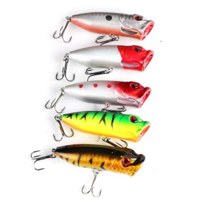 China 70mm Hard ABS Plastic Artificial Bait Perch Water Top Snap Lure For Freshwater for sale