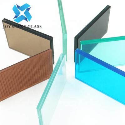 China 10.38mm Ford Blue Colored Laminated Glass For Partition for sale