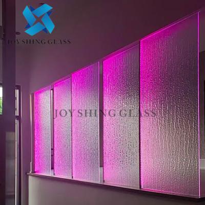 China Colored Tempered Hot Melt Glass For Partition Wall Decoration Te koop