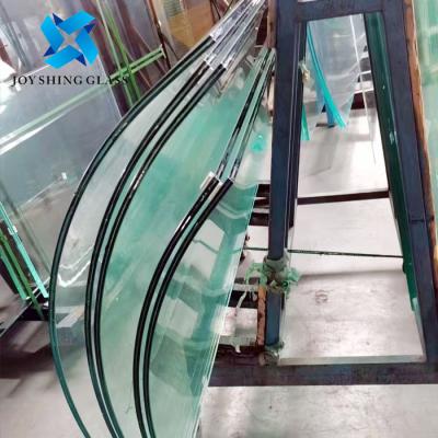 China Niedrig-Eisen-Gekrümmtes Gehärtetes Laminationsglas für Aufzüge zu verkaufen