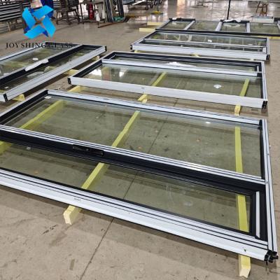 China Horizontal Sliding Aluminum Glass Door For Living Room for sale