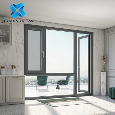 China UPVC Casement Windows With Mesh 60 Series UPVC Windows for sale