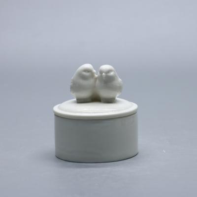 China As the picture ceramic craft jewelry box chose high quality ceramic bird box decorations for sale