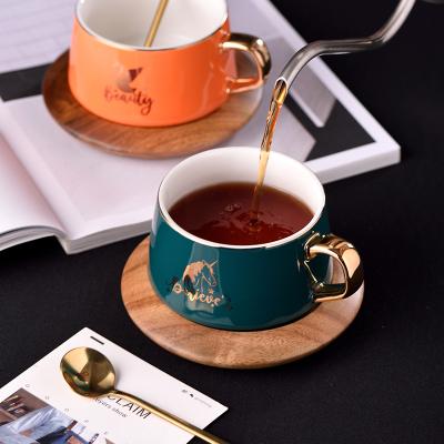 China Nordic Ceramic Cup Viable Ceramic Handmade Couples Business Couples Coffee INS Coffee Cup Milk Cup Customization for sale