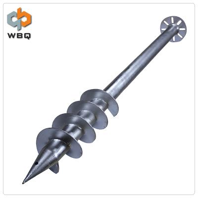 China Building Construction Ground Screw Poles Anchor Helical Screw Piles , Hot Dip Galvanized Ground Screw Pile for sale