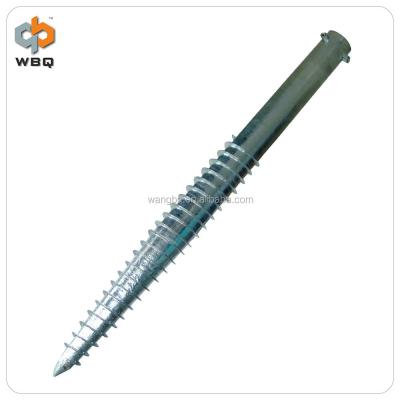 China Adjustable Ground Screw Pile WBQ F60*500*2.5-H200*8/N76X1600X3 for sale