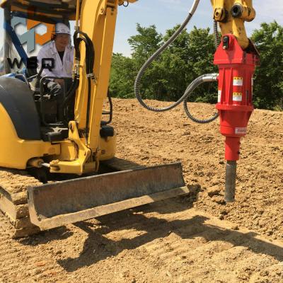 China Pile Drilling Ground Screw Recessing Piling Machine For Pv Installation Driver for sale