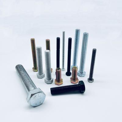 China Stainless Steel White Blue White Yellow Galvanized Hex Head Bolts Galvanized Hex Bolt for sale