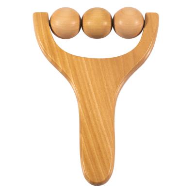 China Handmade Foot Ball Body Craft Wooden Massager Roller for sale