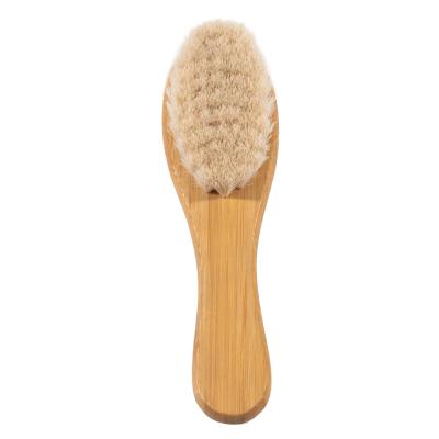 China All Natural Top Selling Wooden Soft White Goat Straighten Fairy Color Kids Hair Baby Brush With Soft Touch Handle For Baby Care for sale