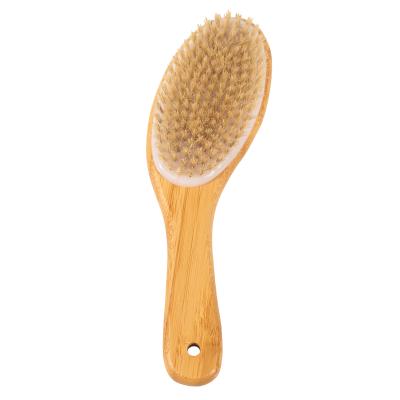 China All Natural China Supplier Bamboo Body Brush Boar Stiffens Wooden Bath Brush for sale