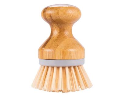 China Wooden Dish Bamboo Potty Brush Tableware Hand Scrubber Rubbing Cleaning Brush for sale